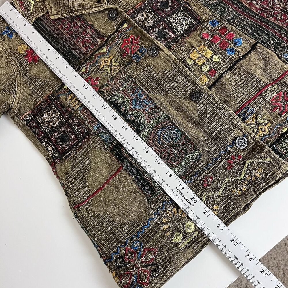Chicos Jacket Womens Extra Small Patchwork Embroi… - image 8